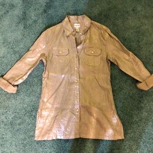 Chico’s shiny button up